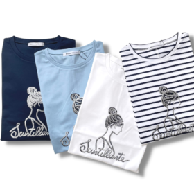 刺しゅうロゴTシャツ（マリアステラ） マリアステラ、刺繍ロゴTシャツ : VOYAGE 北上尾